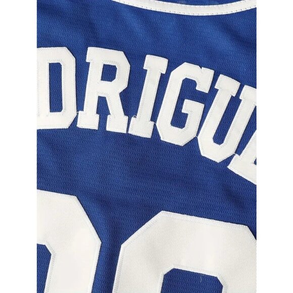 Sandlot Baseball Jersey Benny The Jet Rodriguez #30 Dodger Blue Stitched - Picture 4 of 7
